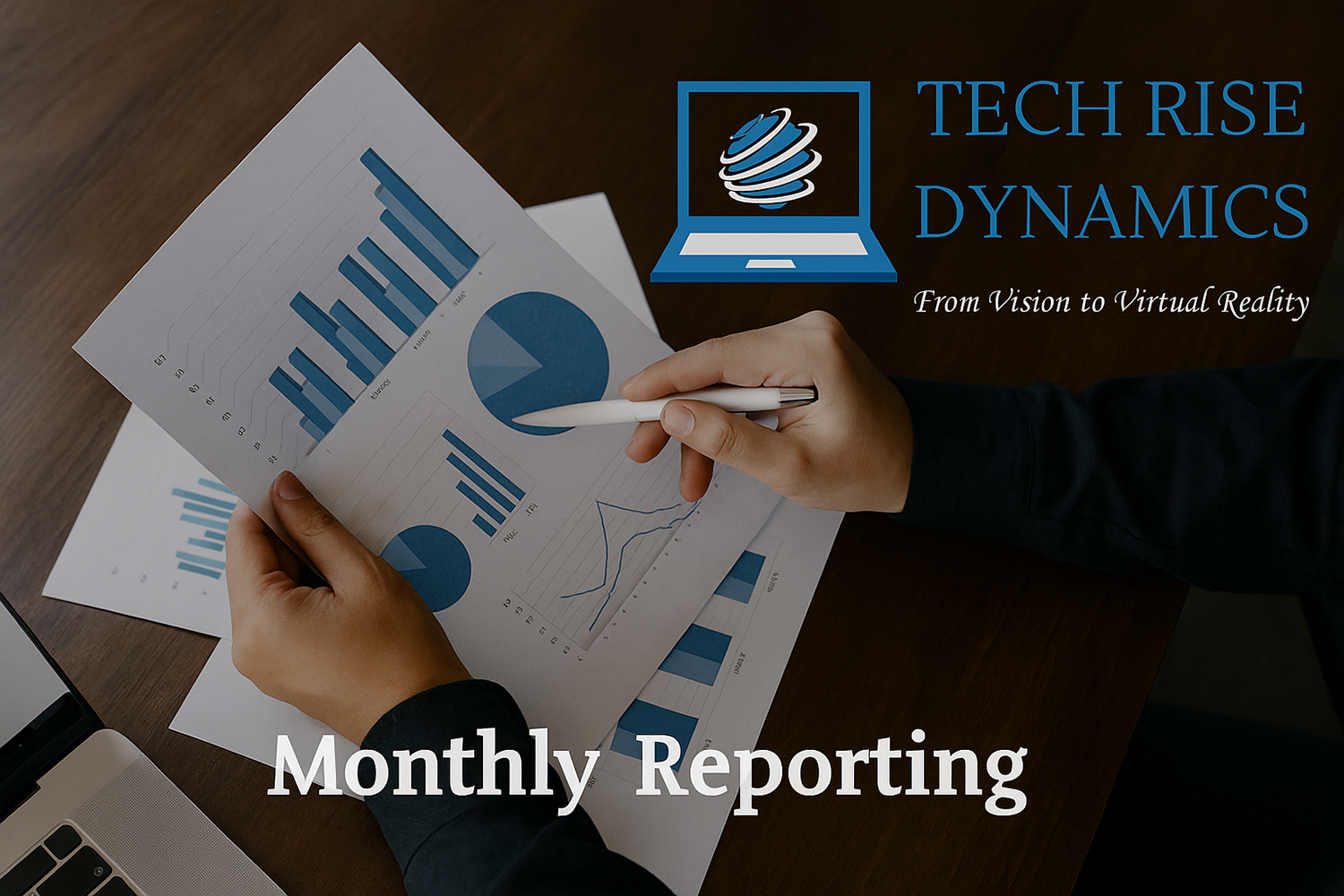 Tech Rise Dynamics Monthly SEM Reporting Service Banner in Noida, Delhi, Ghaziabad, Gurugram, Faridabad